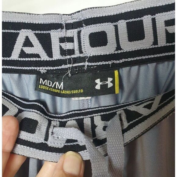 Under Armour Men's UA Shorts M Loose Fit Athletic Grey with Pockets Medium - Picture 4 of 6